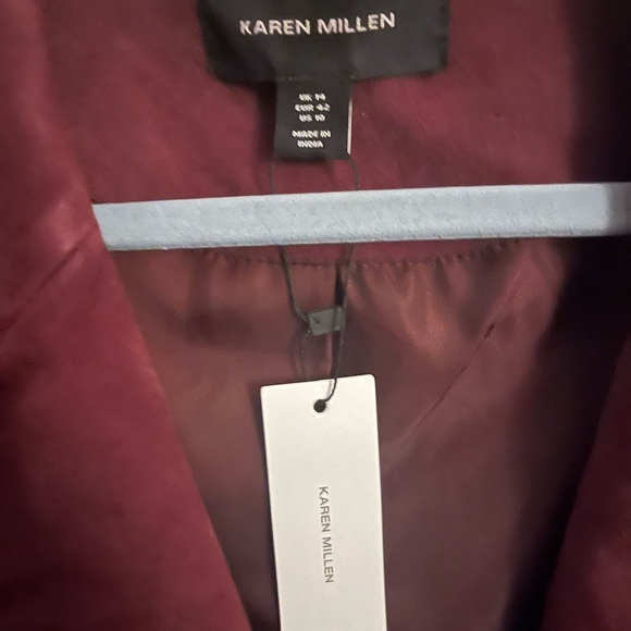 Karen Millen Plum Suede Blazer – NWT – Boyfriend Fit – Tall Girl Approved - Picture 8 of 8